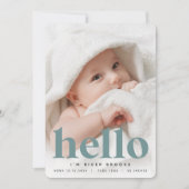 大歓迎 |写真の誕生のお知らせ 案内状 (正面)