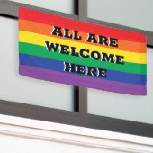 大歓迎 横断幕 (ビルの外側)