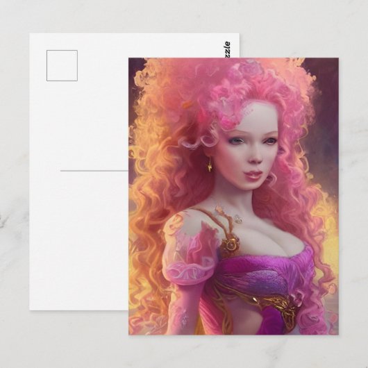 大毛女性はがき ポストカード (正面/裏面)