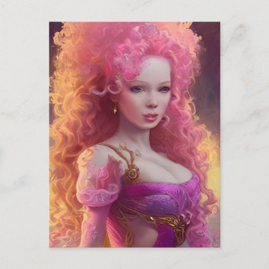 大毛女性はがき ポストカード (正面)