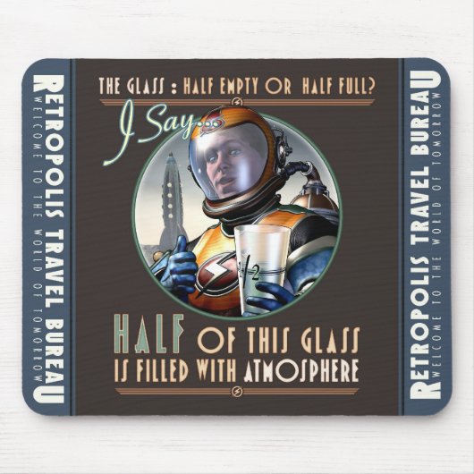 大気のマウスパッドと半分入った マウスパッド (正面)