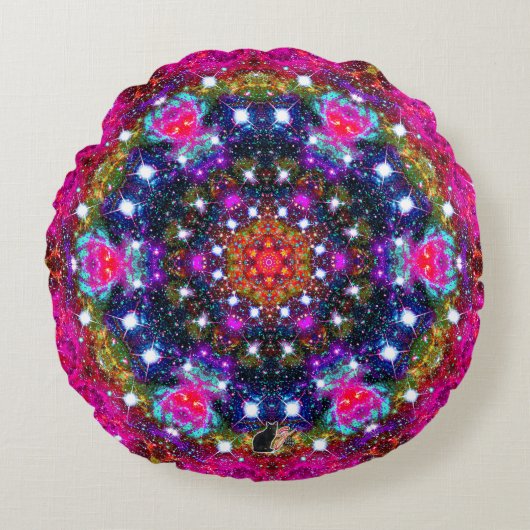 大気の恒星のカライド丸い枕 ラウンドクッション (正面)