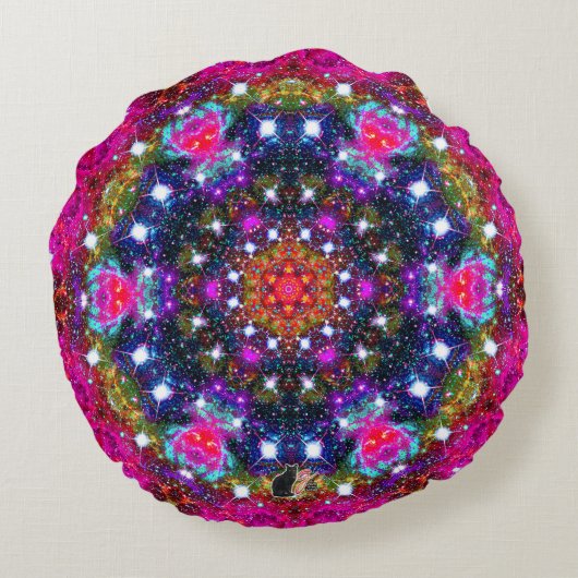 大気の恒星のカライド丸い枕 ラウンドクッション (裏面)