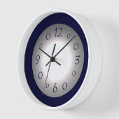 大気の青と白の壁時計 壁時計 (傾斜)