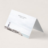 大気フォト空白の宇宙イベント座席表 名刺 (正面)