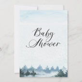 大気ベビーベビーシャワー外は寒い 招待状 (裏面)