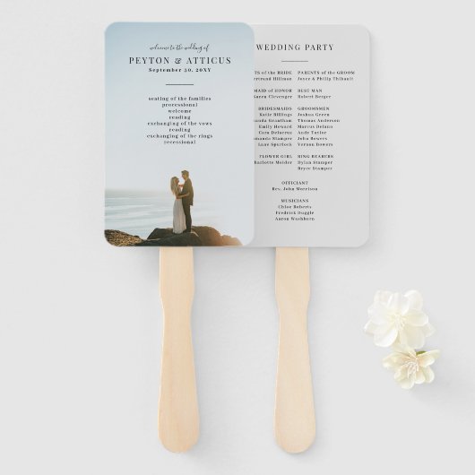 大気写真結婚式 プログラム ハンドファン (正面&裏面)