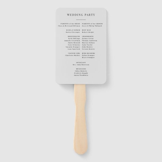 大気写真結婚式 プログラム ハンドファン (裏面)