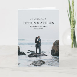 大気折り畳みカード結婚式 プログラム