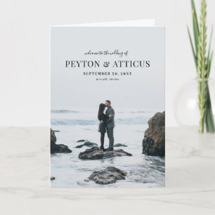 大気折り畳みカード結婚式 プログラム