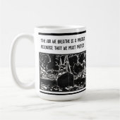 大気汚染認識度モダントレンディー贈与 コーヒーマグカップ (左)