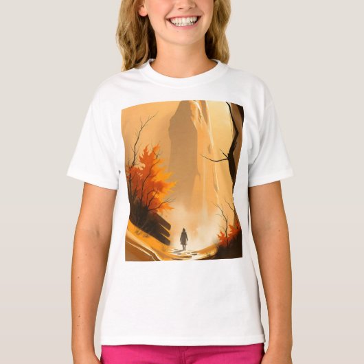 大気深度のファンタジーシーン Tシャツ (正面)