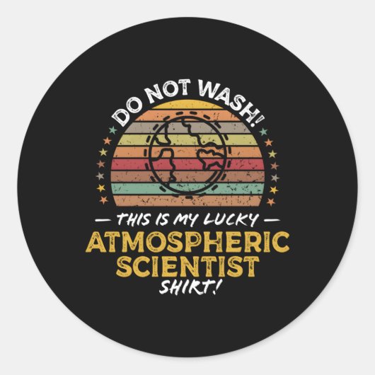 大気科学者引用文 ラウンドシール (正面)