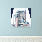 大気蒸気エンジン キャンバスプリント (インサイチュ (ウッドフロア))