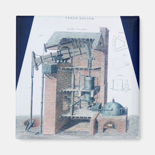 大気蒸気エンジン マグネット (正面)