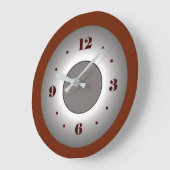 大気 赤/灰 グロー効果 ウォールクロック (傾斜)