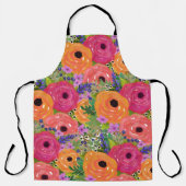 大水彩の花 エプロン (正面)
