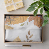 大水彩秋ワイルドフラワーカボチャ&カラス 薄葉紙 (ギフト)