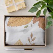 大水彩秋ワイルドフラワー&カボチャ 薄葉紙 (ギフト)