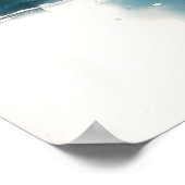 大水彩絵画コイカラフル魚アート ポスター (角)