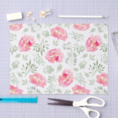 大水彩花模様 薄葉紙 (クラフト)