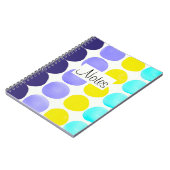 大水色のドット ノートブック (左側)