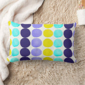 大水色のドット ランバークッション (ブランケット)