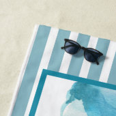 大波に乗ってサーファー |ビーチパーソナライズされたタオル ビーチタオル (インサイチュ)