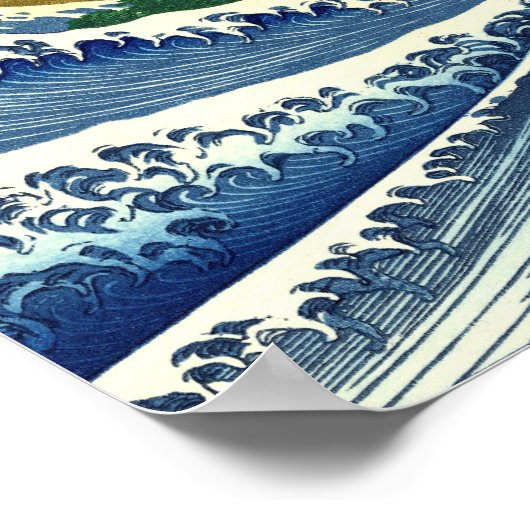 大波の色 | 北斎 | ポスター (角)