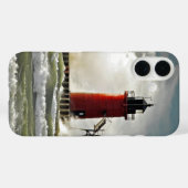 大波の赤い灯台 Case-Mate iPhoneケース (裏面 (横))
