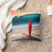 大波付きアップライトサーフボード クッション (ブランケット)