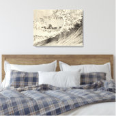 大波（葛飾北斎） キャンバスプリント (インサイチュ (寝室))