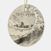 大波（葛飾北斎） セラミックオーナメント (左)