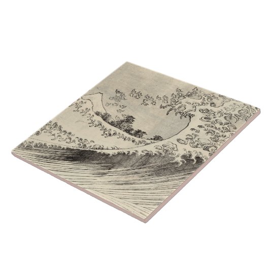 大波（葛飾北斎） タイル (側面)