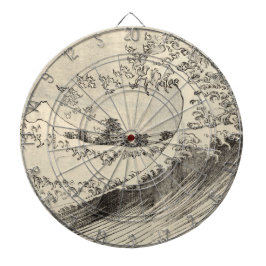 大波（葛飾北斎） ダーツボード
