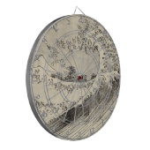 大波（葛飾北斎） ダーツボード (正面左)