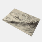 大波（葛飾北斎） ドアマット (アングル)