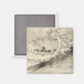 大波（葛飾北斎） マグネット (正面/裏面)