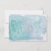 大洋性の青い水彩画の保存日付の結婚式 セーブザデート (裏面)