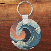 大津波波 キーホルダー (正面)