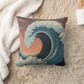 大津波波 クッション (ブランケット)