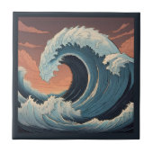 大津波波 タイル (正面)