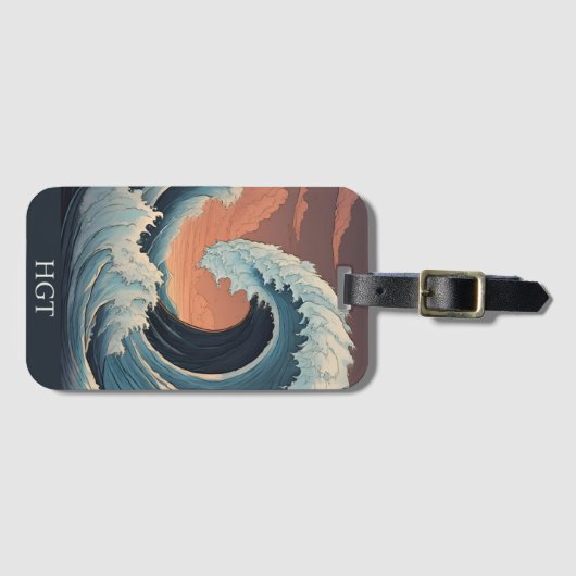 大津波波 ラゲッジタグ (正面横)