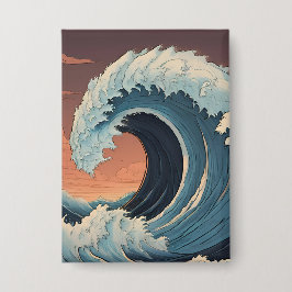 大津波波 缶バッジ