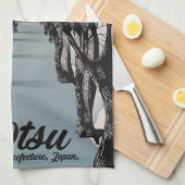 大津、日本、花木旅行ポスター キッチンタオル (四つ折り)