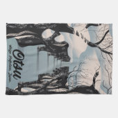 大津、日本、花木旅行ポスター キッチンタオル (横)