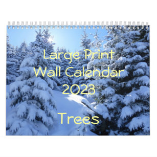 大活字の壁掛けカレンダー2015年-木 カレンダー