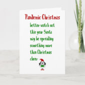 大流行のクリスマスおもしろいと楽しいクリスマス シーズンカード (正面)