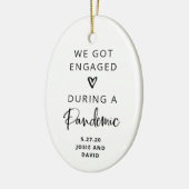 大流行婚約したの間に |戻る写真 セラミックオーナメント (左)