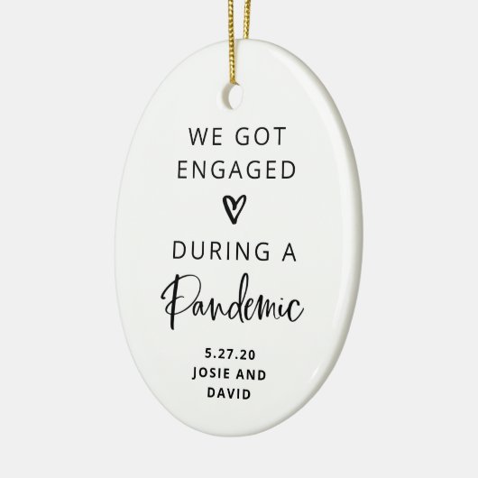 大流行婚約したの間に |戻る写真 セラミックオーナメント (左)